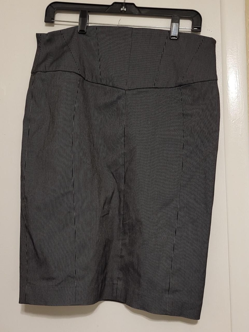 Express Design Studio Black and White Pinstripe Skirt